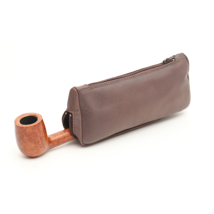 Savinelli- Leather Pouch Brown Vintage