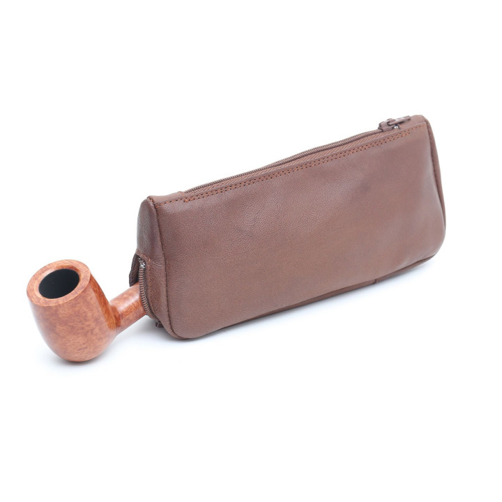 Savinelli- Leather Pouch Cognac Vintage