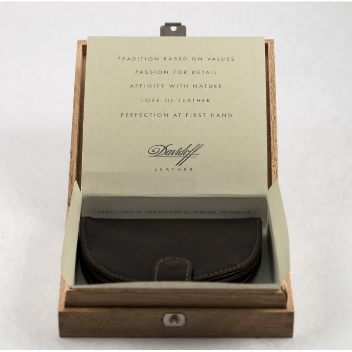 Davidoff - Portamonete Pelle Marrone