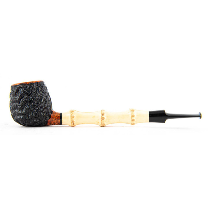 Pipe Mike Bay Apple Rusticated W Bamboo