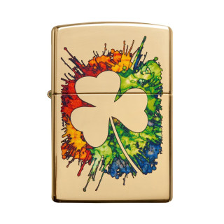 Lighter Zippo  Graffiti Clover Design