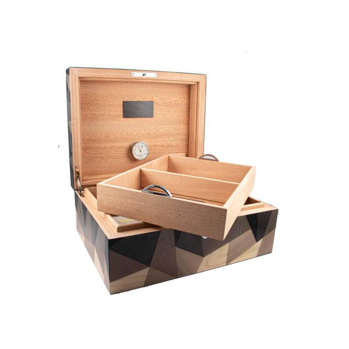 Gentili Humidor Cigars Luxury patchwood