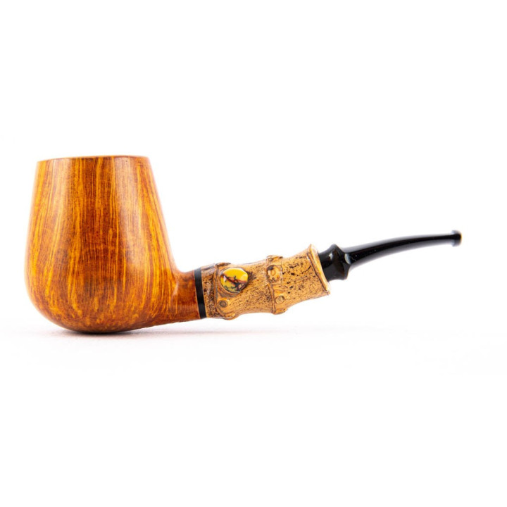Pipe Doctor's - Double  Flash Bent Brandy Bamboo Dino Bone