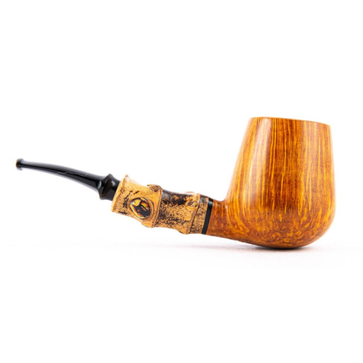 Pipe Doctor's - Double  Flash Bent Brandy Bamboo Dino Bone