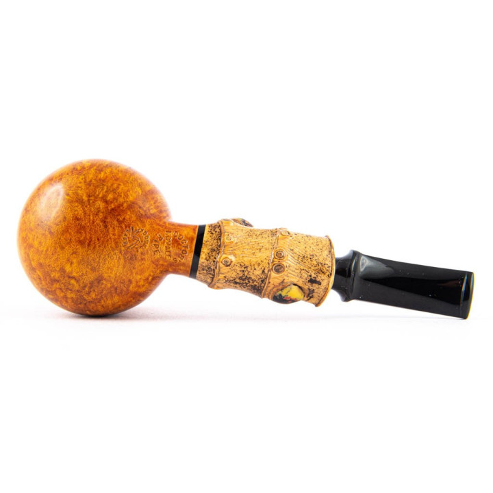 Pipe Doctor's - Double  Flash Bent Brandy Bamboo Dino Bone