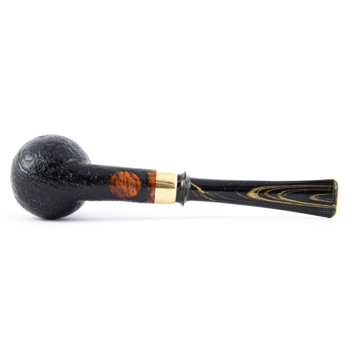 Pipe Mike Bay Billiard W Brass Sandblasted