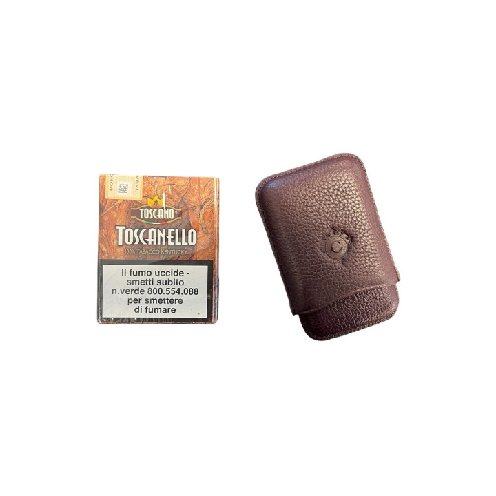 Cartujano - Luxury Leather  Case for 3 toscani