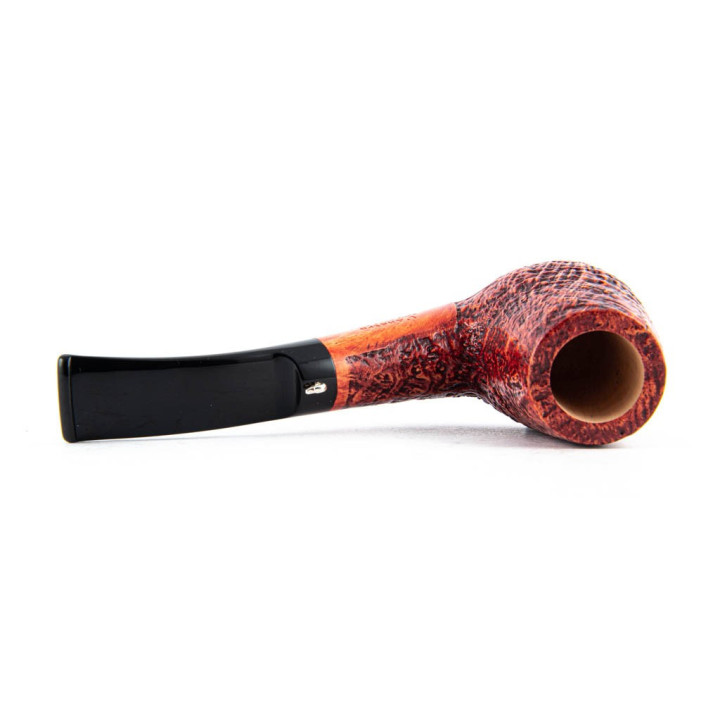 Pipe Anatra Dalle Uova D'oro - Sandblasted Bent Billiard